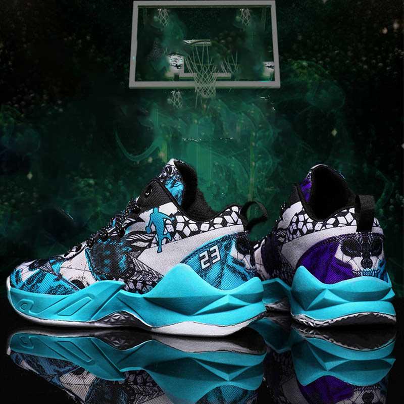 Men's high-top basketball shoes couple cushioning gym training non-slip outdoor sports shoes