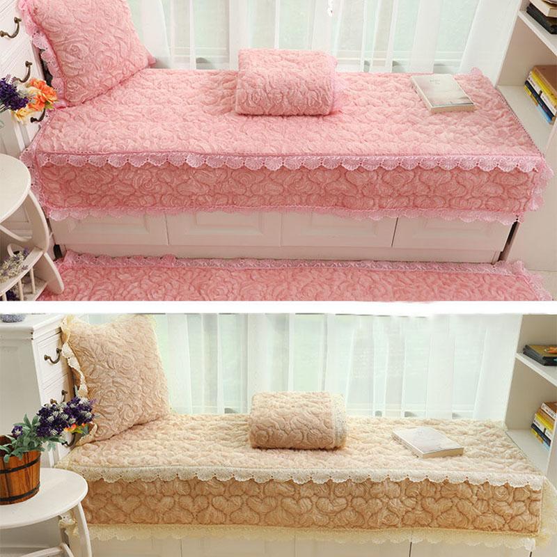 Thick Plush Bay Window Mat Modern Minimalist Non-slip Bedroom Tatami Balcony Mat Window Bench Mat