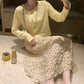 Long Skirt Summer Women's Korean Version of The Popular Elastic High Waist Floral Chiffon Skirt