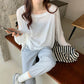 Fall Women's Hollow out Bandage Round O-neck Autumn Long Sleeve Casual Loose T-shirt Blouse Pure color Leisure Tee