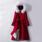 Lamb Velvet Jacket Windbreaker-style Cotton-padded Jacket Women's Korean Mid-length Section Plus Velvet Padded Fur Collar Winter Padded Jacket