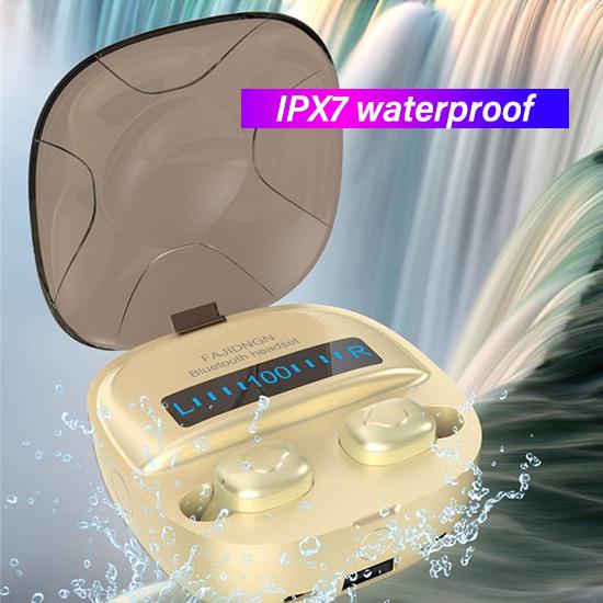 TWS 5.0 Wireless Headphones Bluetooth IPX7 5200mAh Waterproof Stereo Earbuds Headset LED Earphones