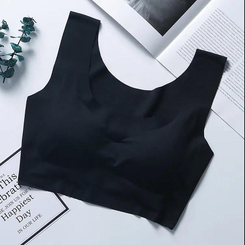 Large Size Seamless Smooth Sports Thin Section Light and Breathable No Steel Ring Gathering Anti-sagging Elastic Skin-friendly Non-slip Bra