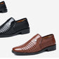 Leather Men Shoes Summer Hollow Breathable Oxfords Man Casual Shoes Slip on Formal Dress Shoes for Man