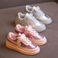 2020 Spring Girls and Boys Canvas Shoes Fashion Causal Girls Sneakers PU Shoes for Children's Flat with Shoes