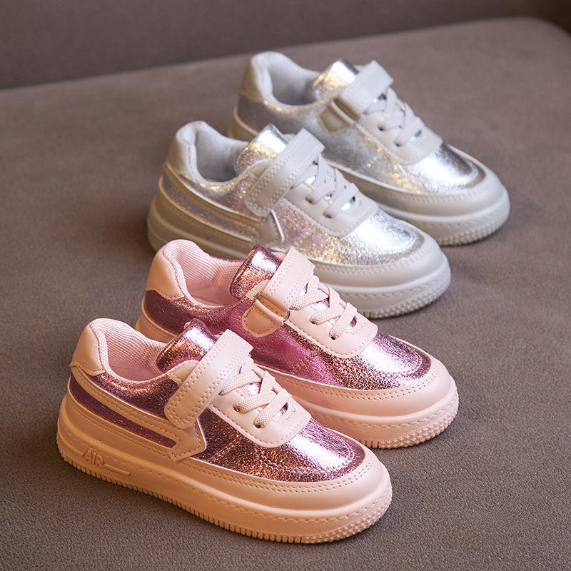 2020 Spring Girls and Boys Canvas Shoes Fashion Causal Girls Sneakers PU Shoes for Children's Flat with Shoes