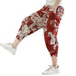 Pants Men's Loose All-match Trend Cotton and Linen Casual Pants Plus Size Seven-point Harem Pants Seven-point Wide-leg Pants Summer Shorts