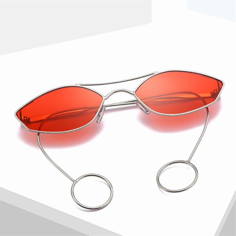 Trendy Sunglasses Women Metal Frame Brand Design Transparent Sun Glasses Black Yellow Glasses Shades
