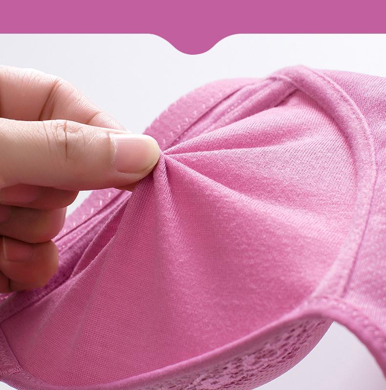 Ladies Bra Front Buckle Vest Type No Steel Ring Thin Section Gathering Big Breasts Showing Small Sexy Breathable Gathering Bra