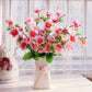 Table Decoration Living Room Plastic Flower Bouquet Small Potted Plant Decoration Artificial Flower Simulation Flower Indoor Furnishing Dining Table