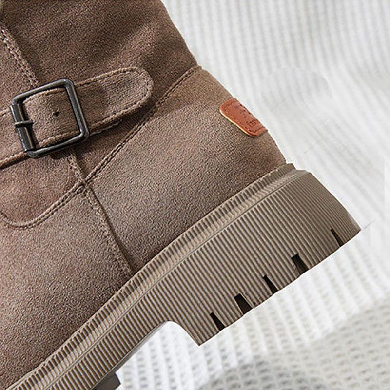 Snow Boots Women's Winter Short Tube and Velvet Non-slip Warm Cotton Shoes All-match Student Tide Martin Boots