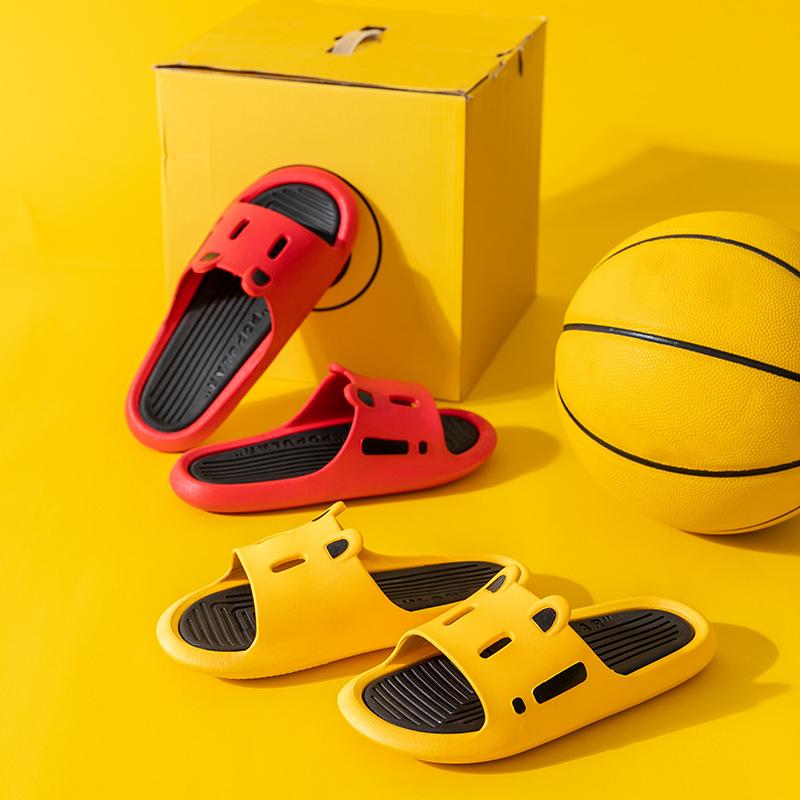 Summer Slides Women House Slippers Cute Cartoon Thick Bottom Floor Flat Home Shoes Bathroom Non-slip Home Slippers