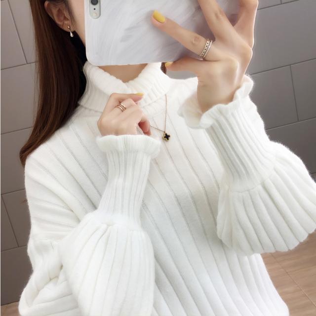 Turtleneck Pullover Women's Sweater Loose Slimming Pullover Fashion All-match Sweater