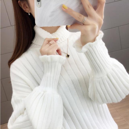 Turtleneck Pullover Women's Sweater Loose Slimming Pullover Fashion All-match Sweater