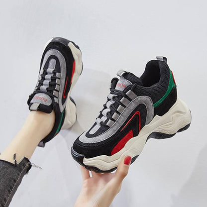 Women Sneakers Fashion Platform Sneakers Ladies Casual Shoes Woman Leather Sports Dad Shoes Female
