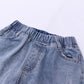 Girl Boy Loose Jeans Spring and Autumn Wear Korean Style Hole Children's Medium Children's Color Jeans Pants