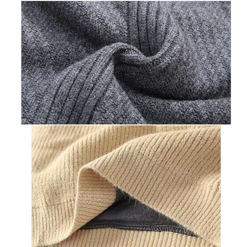 Autumn and Winter Men's Round Neck Sweater Thickened Warmth Pullover Sweater Youth Top