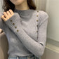 Pofulove Women Sweater Female Autumn Winter Wear Wild Tight-knit Ladies Bottoming Shirt Thick