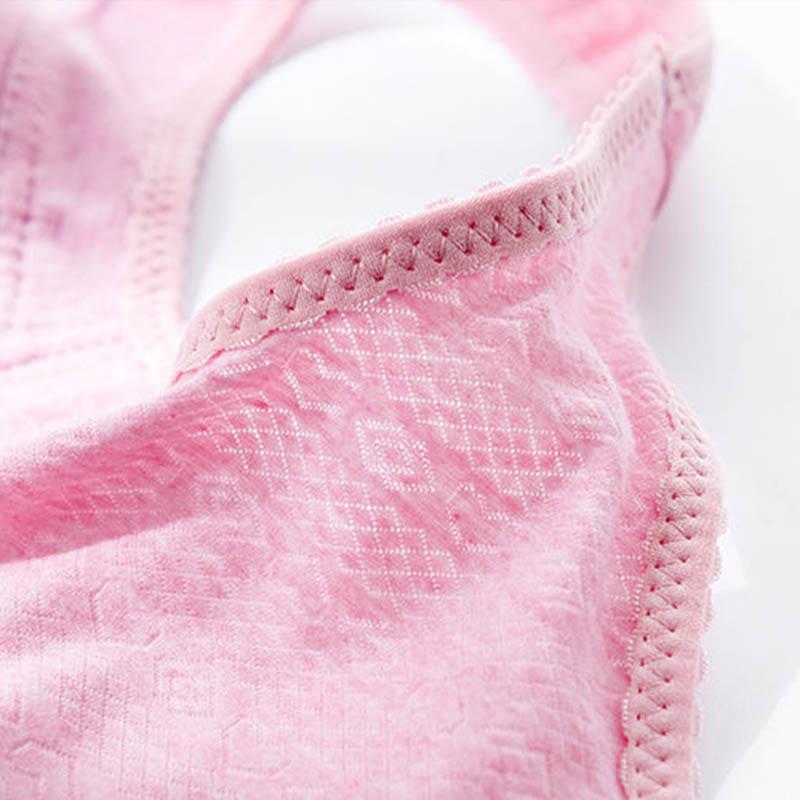 No Steel Ring Tube Top Ladies Thin Cotton Vest Gather Soft Cotton Breathable Full Cup Plus Size Bra