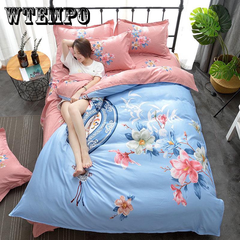 Bedding Set Luxury Comfortable Soft Bedclothes Duvet Cover Bed Linen Bed Sheet Pillowcase