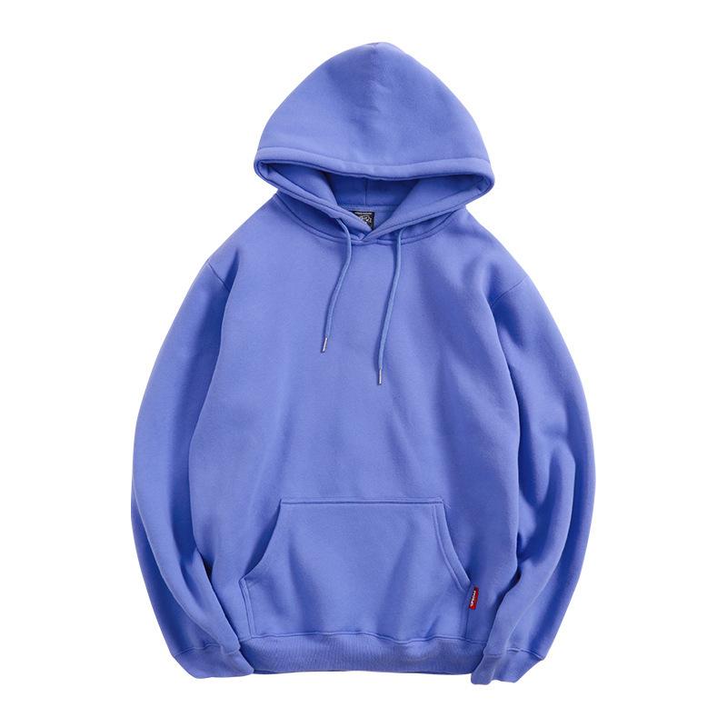 Plus Size Hoodie Candy Color Sisters Couple Loose Hooded Solid Color Sweater Class Clothes Girlfriends Jacket  Long Sleeve Pockets Pullover Sweatshirt