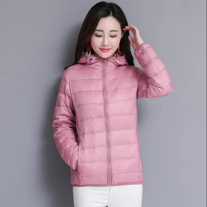 Women's Short Coat Loose Winter Cotton Jacket Plus Size Outwear Hooded Cotton Padded Jacket Pure Color