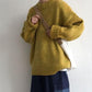 Winter Warm and Comfortable Sweater Loose Knit Sweater Solid Color Couple Top Coat