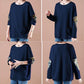 Women Clothes Spring Autumn Casual Ladies Clothing Patch Long Sleeve T-Shirts Ladies Fashion Tops Pullovers