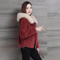 Fur Coat Women's Faux Sheep Shearing Hooded Women's Short Autumn and Winter Models of Fleece Fleece Coat