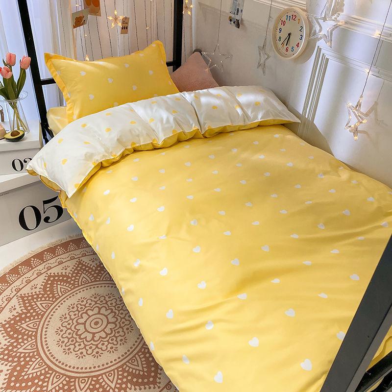 Princess Style Bed Three-piece Single Bed Sheet Pillowcase Quilt Cover Set Love