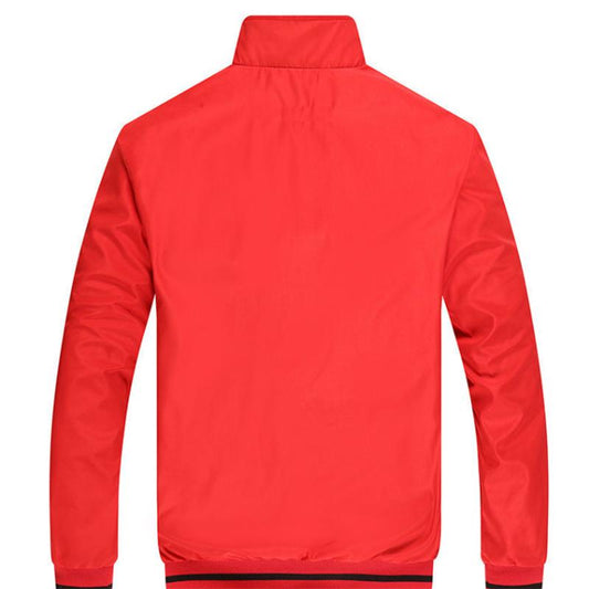 Double-sided Wear Men's Jacket Autumn Sports Casual Jacket Men's Large Size Fat Clothes Father Men's Clothing