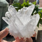 Crystal Cluster, 300-500g Clear Quartz Cluster Crystal, Quartz Point VUG, Mineral Specimen Healing Degaussing Decor Collection