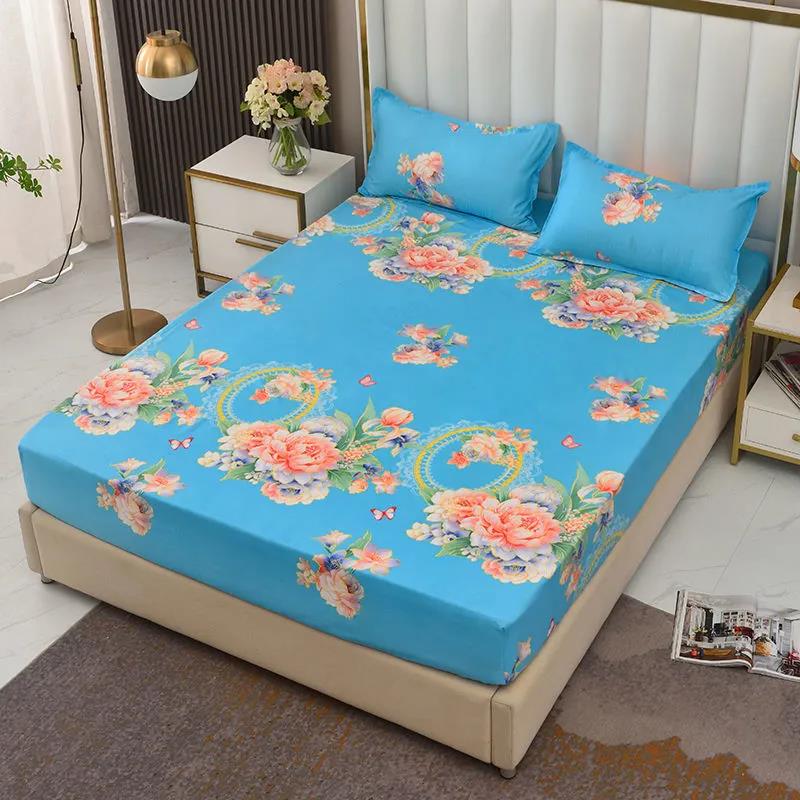 Four Seasons Universal One-piece Mattress Cover Non-slip Fixed Bed Cover Simmons Mattress Dust-proof Protective Cover Fully Surrounded