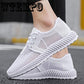 Men Shoes Fashion Comfortable Lace up Sneakers Mesh Flats Summer Sneakers Breathable Casual Shoes