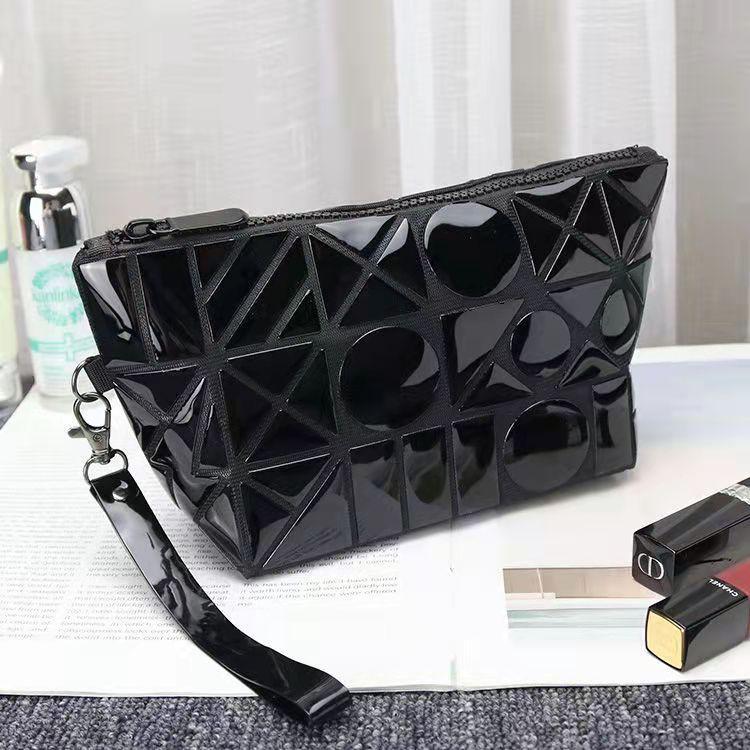Diamond Magic Solid Color Cosmetic Bag Handbag Women Makeup Bag
