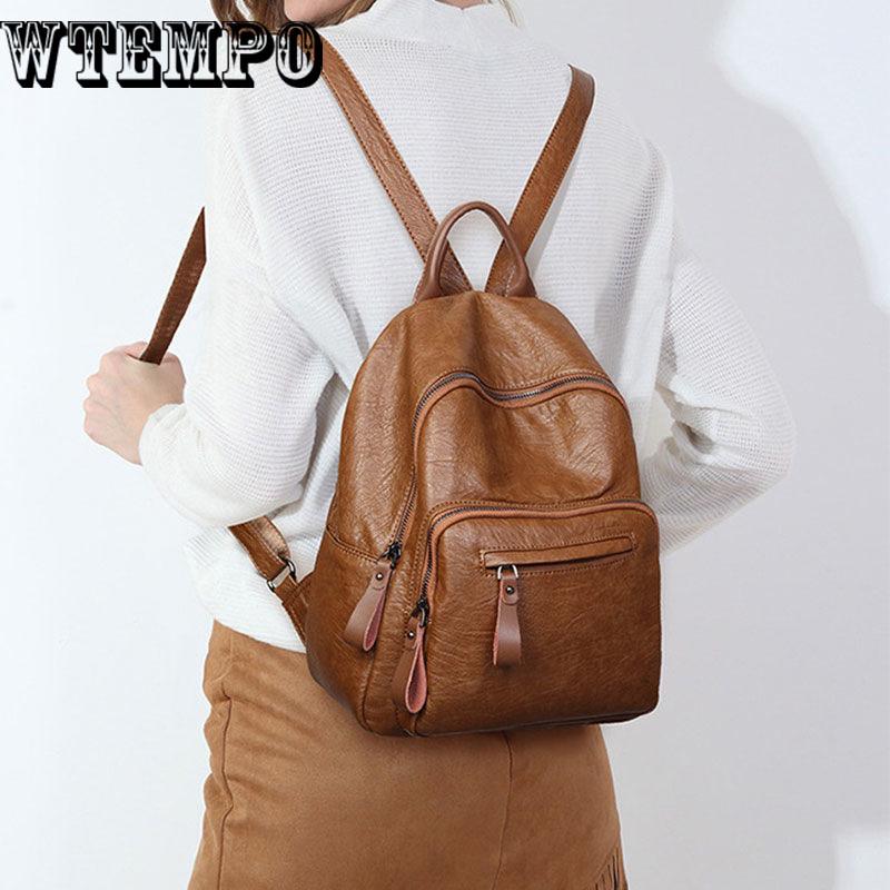 Fashion Women Backpacks Female PU Leather Backpack Shoulder Bags Daypack For Women Rucksack Feminine