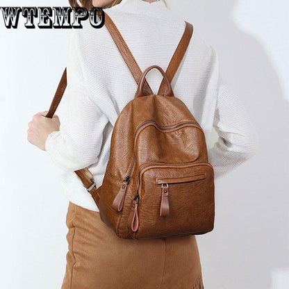 Fashion Women Backpacks Female PU Leather Backpack Shoulder Bags Daypack For Women Rucksack Feminine