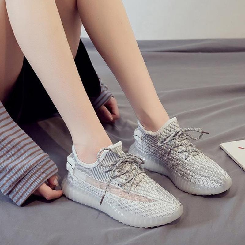 Summer Breathable Coconut Shoes Flying Woven Sneakers Girls All-match Student Lightweight Running Mesh Shoes