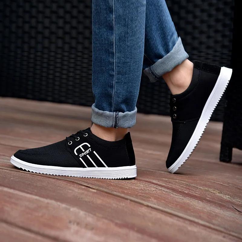 Men's Casual Canvas Shoes Spring Lightweight Sports Shoes Non-slip Breathable Sneakers Working Driving Shoes