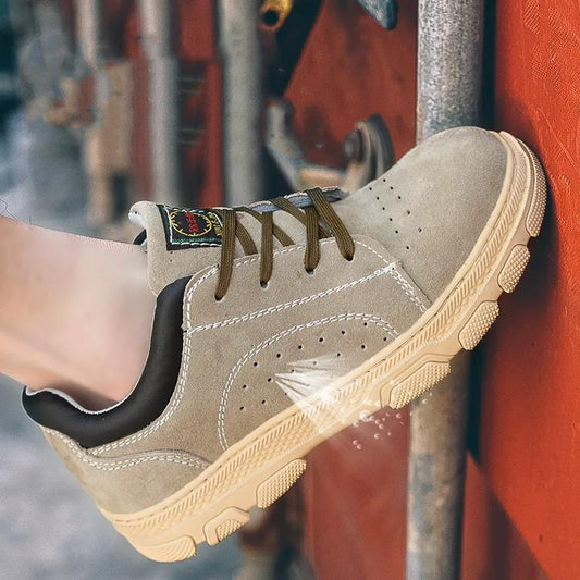 Men's Steel Toe Cap Anti-smashing and Anti-piercing Safety Shoes Abrasion-resistant High-temperature and Anti-scald Work Shoes