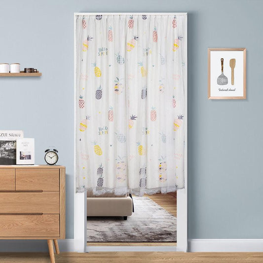 Fabric Door Curtain Velcro, Household Sanitary Partition Curtain, Bedroom Windshield Kitchen Curtain, Toilet Curtain, Cute Girl Door Curtain