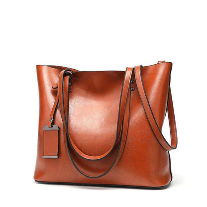 Woman bag Leather bag Big capacity European and American style Shoulder Handbag Trendy wild