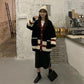 Spring  Autumn Students Loose Casual Fashion Sweater Women's Jacket Knitted Cardigan V-neck Long Sleeves