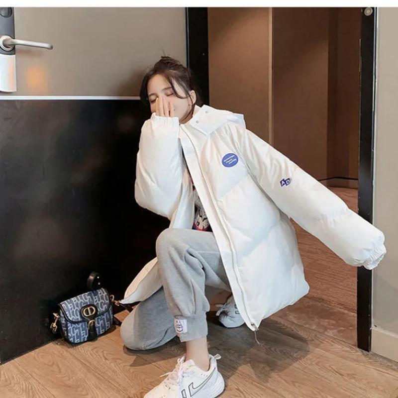 Down Padded Jacket Women's Padded Jacket Winter Student Loose Padded Jacket Bread Coat Thickened Windproof Jacket Warm Coat