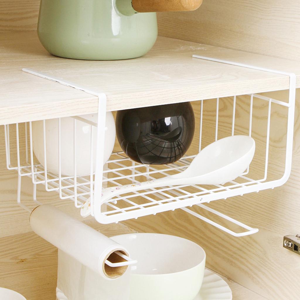 Joliannss Kitchen Storage Bin Under Shelf Wire Rack Cabinet Baskets Organizer Holder Stand