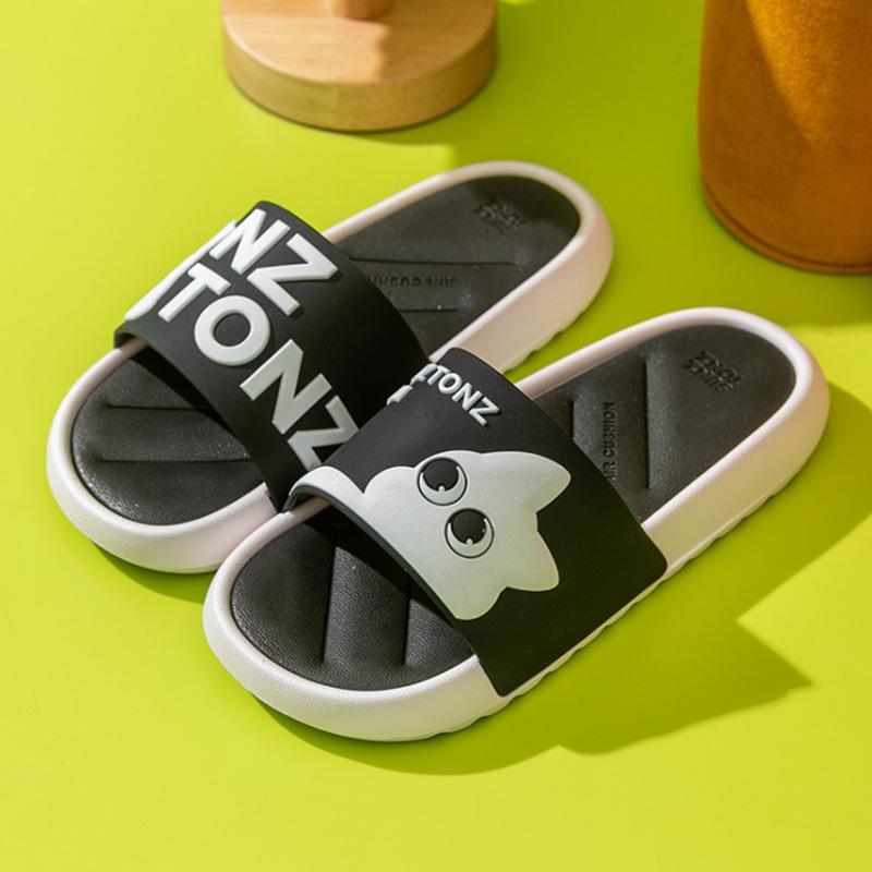 Ladies Sandals and Slippers Couples Cute Cartoon Non-slip Bathroom Bath Indoor Home Outing Slippers Men's Beach Shoes