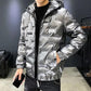 Winter Down Padded Jacket Men's Short Padded Jacket Young and Middle-aged Korean Trend Bright Leather Padded Jacket