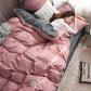 American Style Spring Autumn Bedding Set Dark Green+Gray King Queen Full Single Size Bed Sheet Duvet Cover Pillowcase