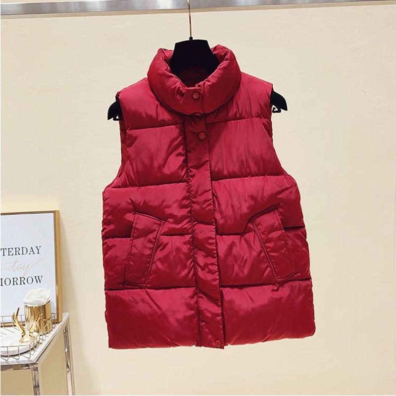 Vest Women's Spring and Autumn Style Down Cotton Warm Large Size Slim Fit All-match Outer Wear
