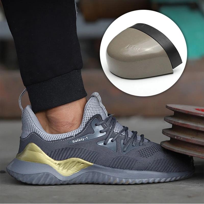 Safety Work Boots for Men Steel Toe Boots Puncture-proof Protective Construction Work Sneakers